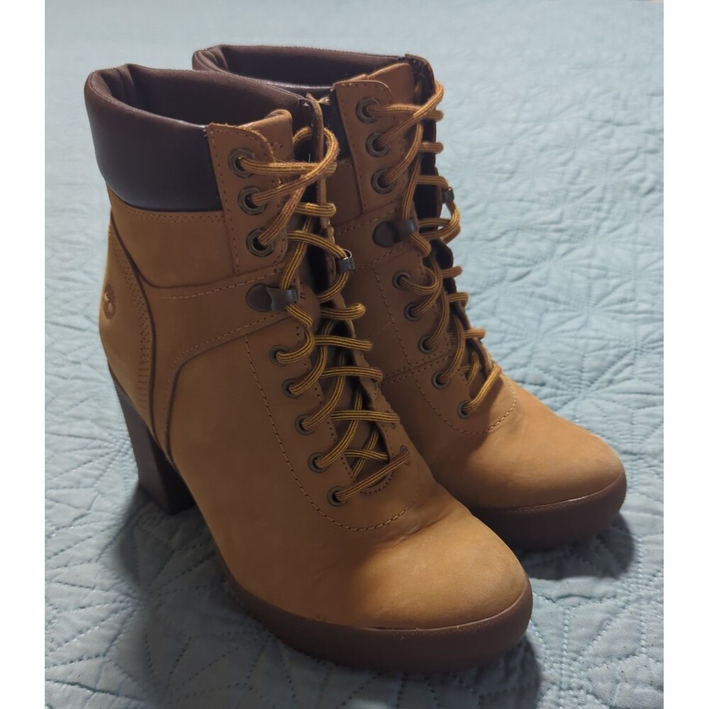 Timberland A1KD3 Women's Sz 5.5 Camdale Field Boot Heels Lace Up Urban Gorpcore